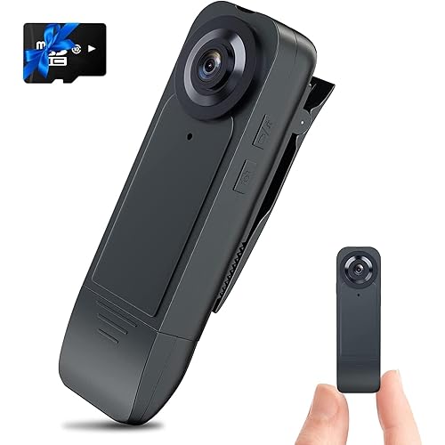 Mini Body Camera 2025 Upgrade True 1080P HD Portable Bodycam with 64GB Card, Night Vision and Motion Detection 4H Auto Overwrite 1000mA for Home/Cycling/Delivering