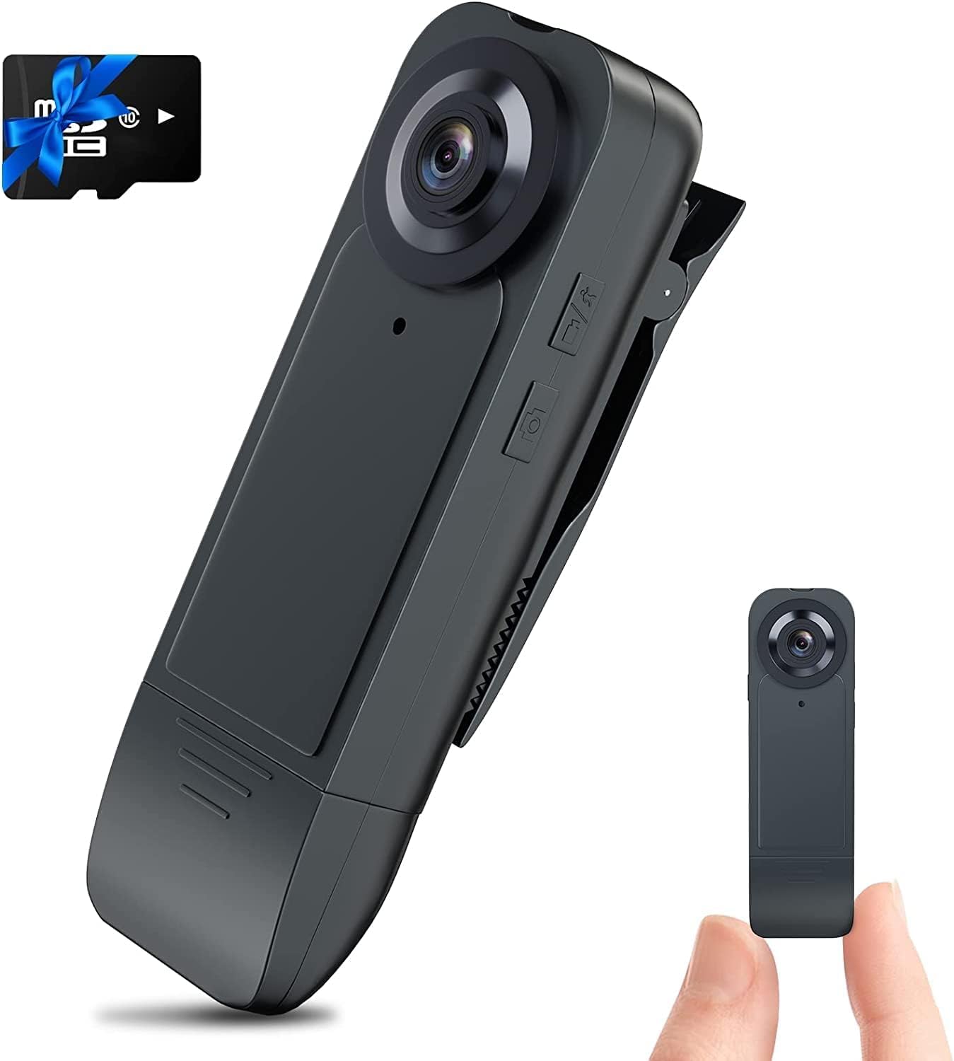 Mini Body Camera 2025 Upgrade True 1080P HD Portable Bodycam with 64GB Card, Night Vision and Motion Detection 4H Auto Overwrite 1000mA for Home/Cycling/Delivering