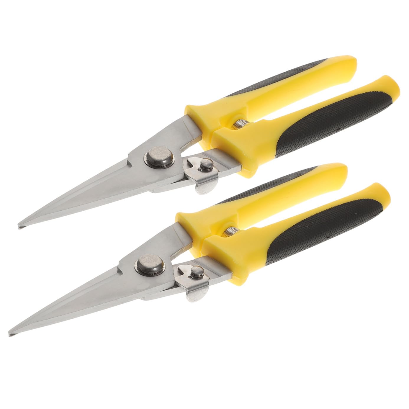 Cisailles à tôle coupe-métal Uonlytech en lot de 2 pièces avec bords tranchants