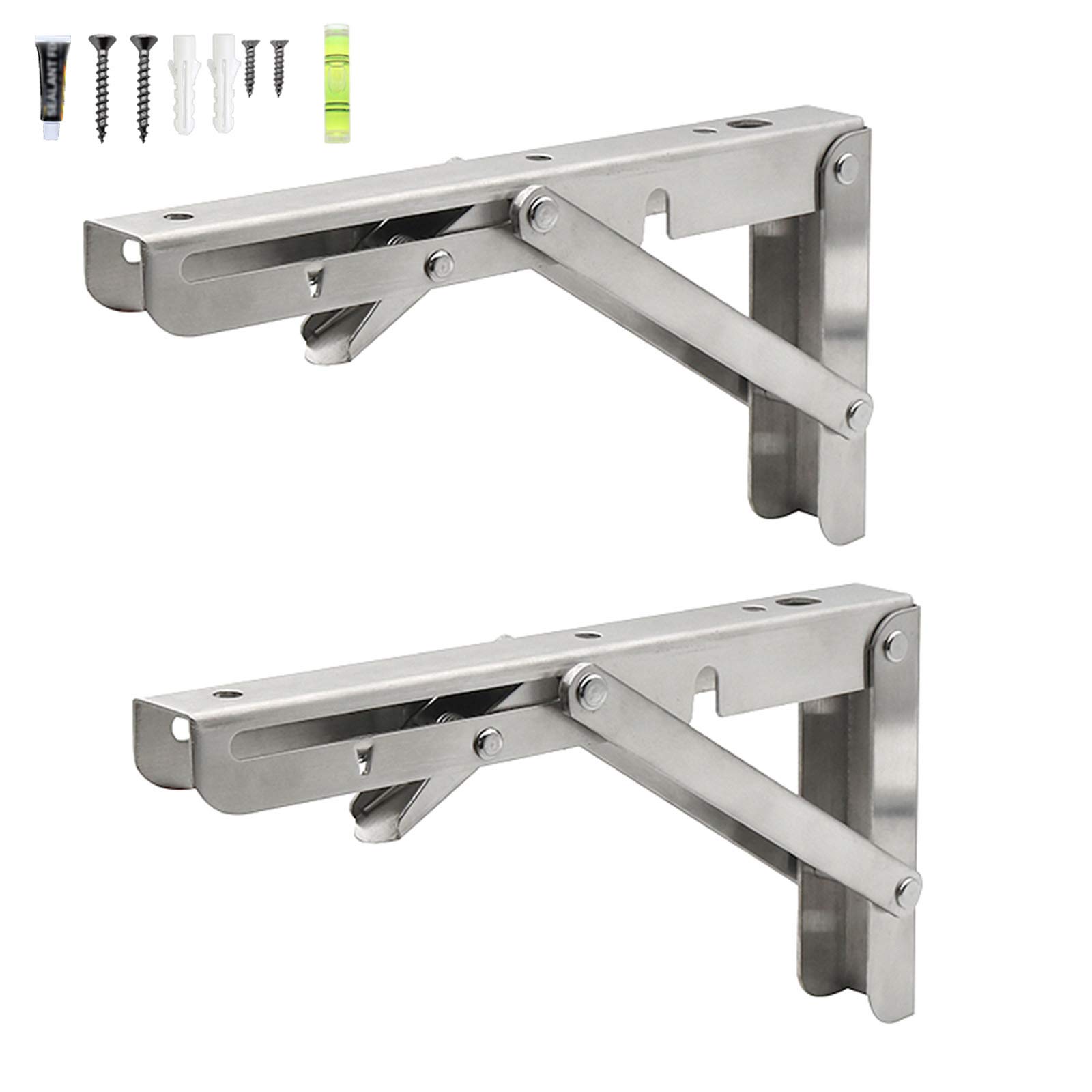 Support Triangulaire Pliable En Acier Inoxydable Support Mural Support Mural Télescopique Pour Tablette Mobile Support De Tablette De Table De Séparation Pour Les Établis De Bureau, Gain De Place