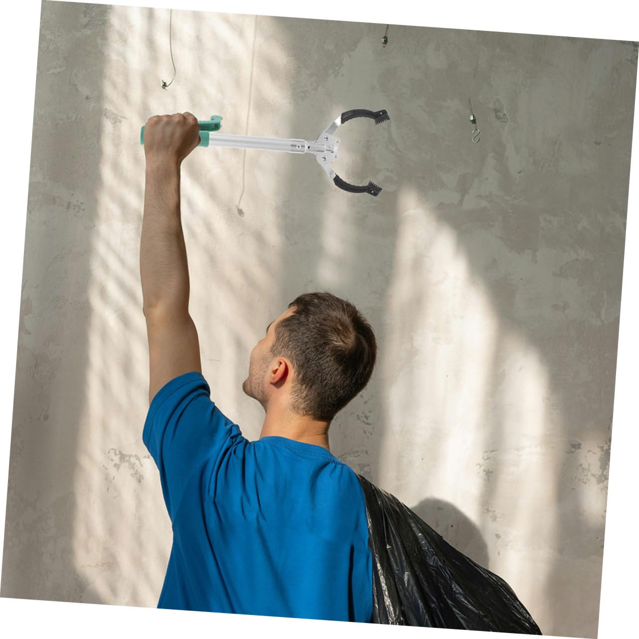 Vaguelly 2 Stück-pack Kunststoff Müllgreifer mit Flexiblem Klauengreifer und Komfortablem Griff Vielseitig Einsetzbar für Haushalt und Straßenreinigung Praktische Greifzange
