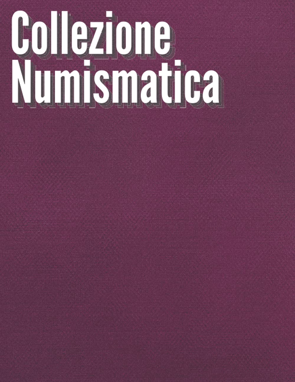 Collezione Numismatica: Il registro dell'inventario delle monete, per registrare e tenere traccia della tua collezione di monete | Dimensioni: 8,5 "x 11" | 110 pagine. (Italian Edition)