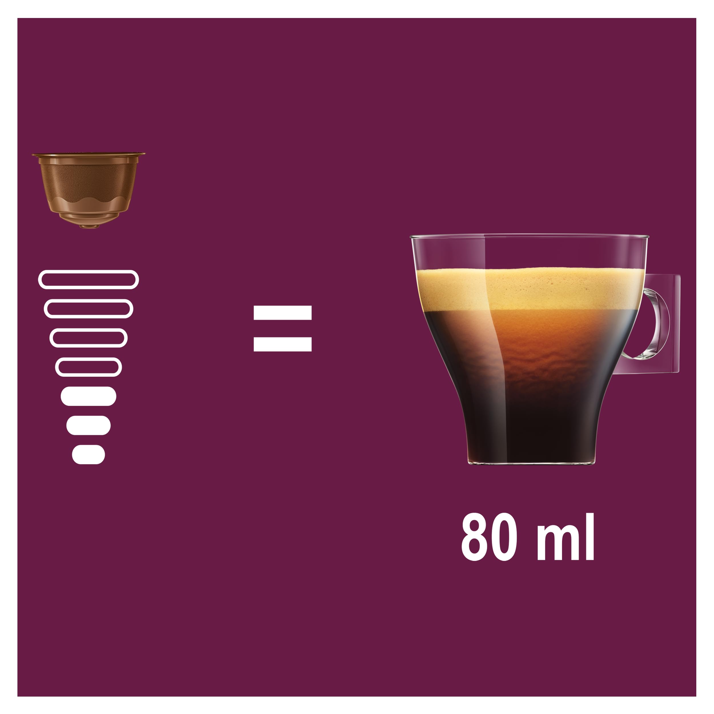 Nescafé Dolce Gusto Double Espresso – Café – 96 cápsulas (juego de 6 cajas). | Café Cápsulas, compatible con todas las máquinas de café DG sin NEO, espresso largo con notas afrutadas