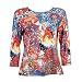 Jess N Jane "Orion" Dressy Ladies Rhinestone Tee Shirt Top White