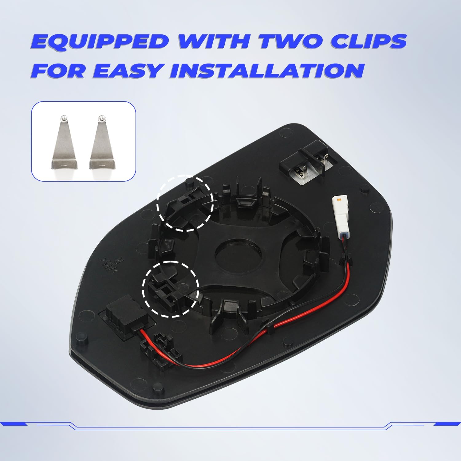 Right Passenger Side Heated Mirror Glass with Blind Spot Compatible with 2018-2026 VW Atlas, 2020-2026 VW Atlas Cross Sport, Replaces 3CN857522