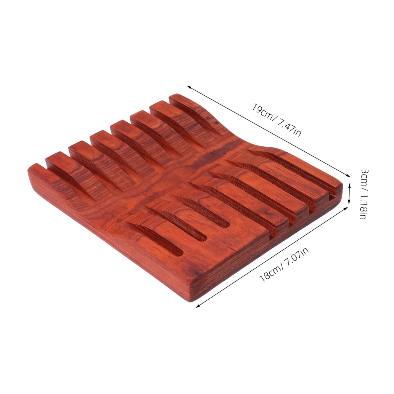 Ipetboom 1Pc Wooden Hairdressing Tools Storage Rack Elegant Barber Scissors Display Holder for Home Salon Use Durable Natural Solid with Suction Cup Base Organize Scissors Razors