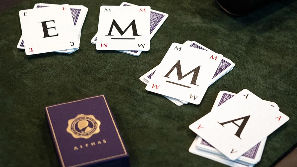 Drummond Money-Coutts Alpha V3 Purple Portcullis Alphabet Cards – Marked Mentalism Deck with Portcullis System – Precision Engineered Trick Deck for Magicians and Mentalists