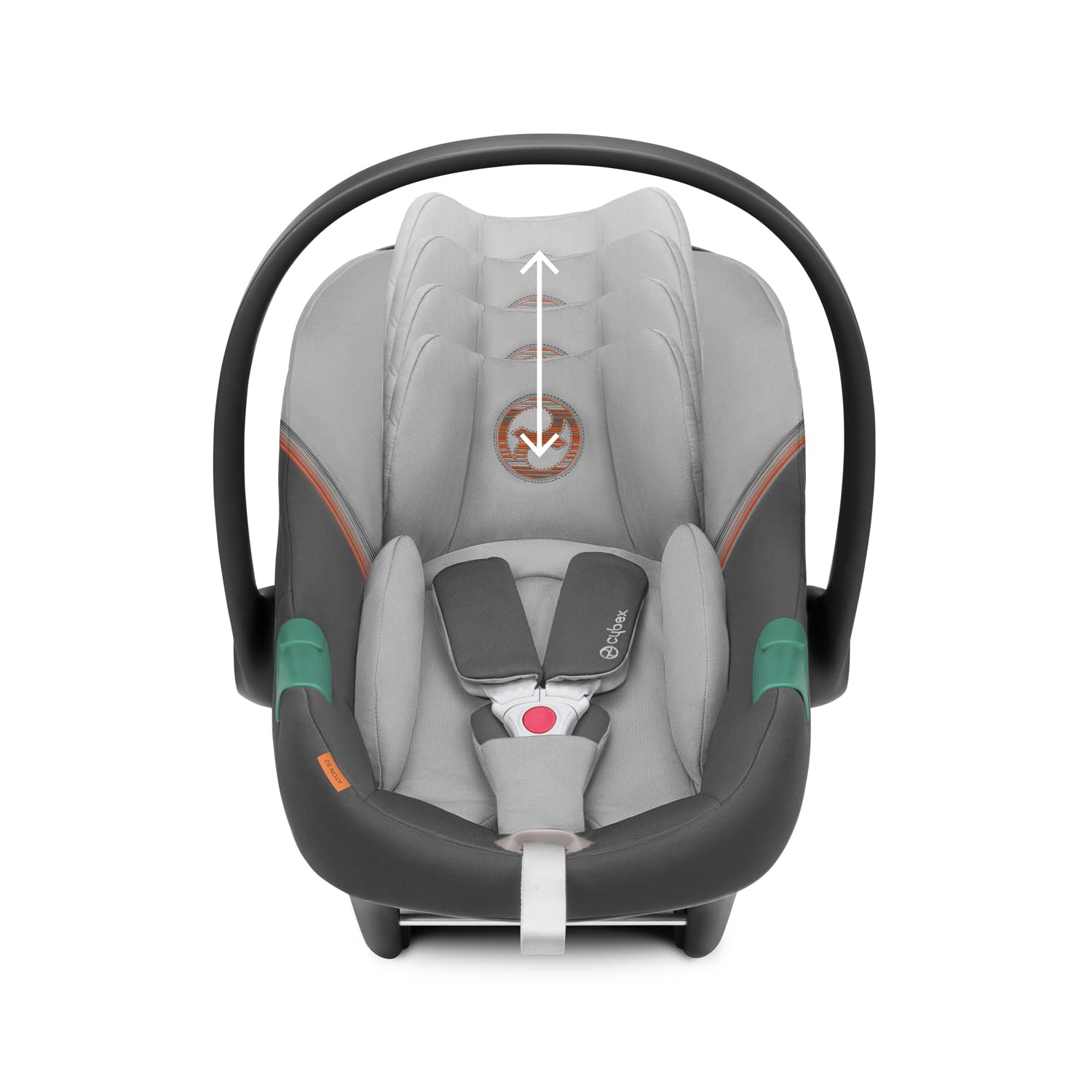CYBEX Gold Coque Aton S2 i-Size, De la naissance à environ 24 mois, Max. 13 kg, Coussin Réducteur pour Nouveau-né inclus, Compatible SensorSafe, Lava Grey