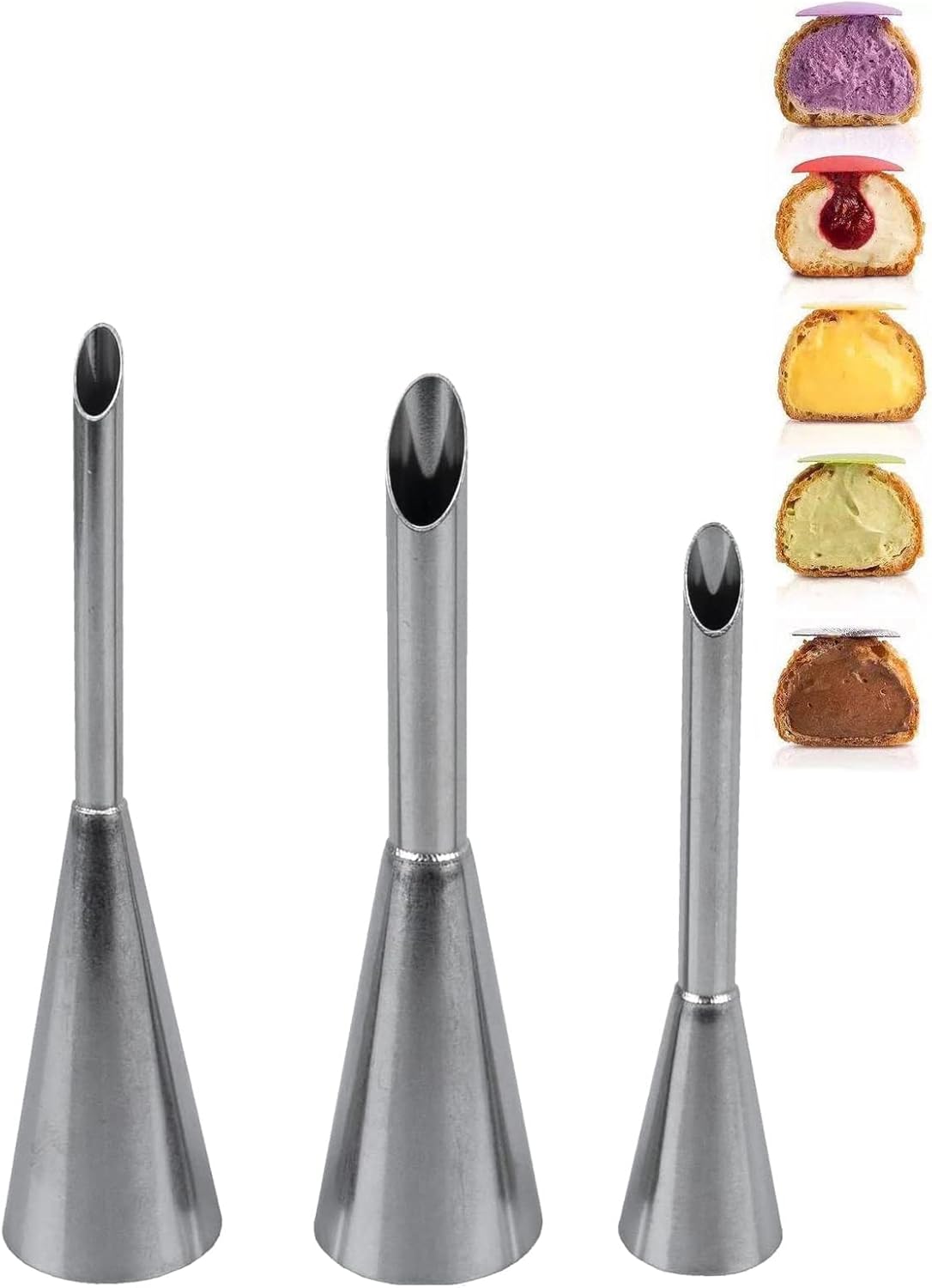 Cream Puff Filling Tip,Eclair Piping Tip,Long Puff Nozzle