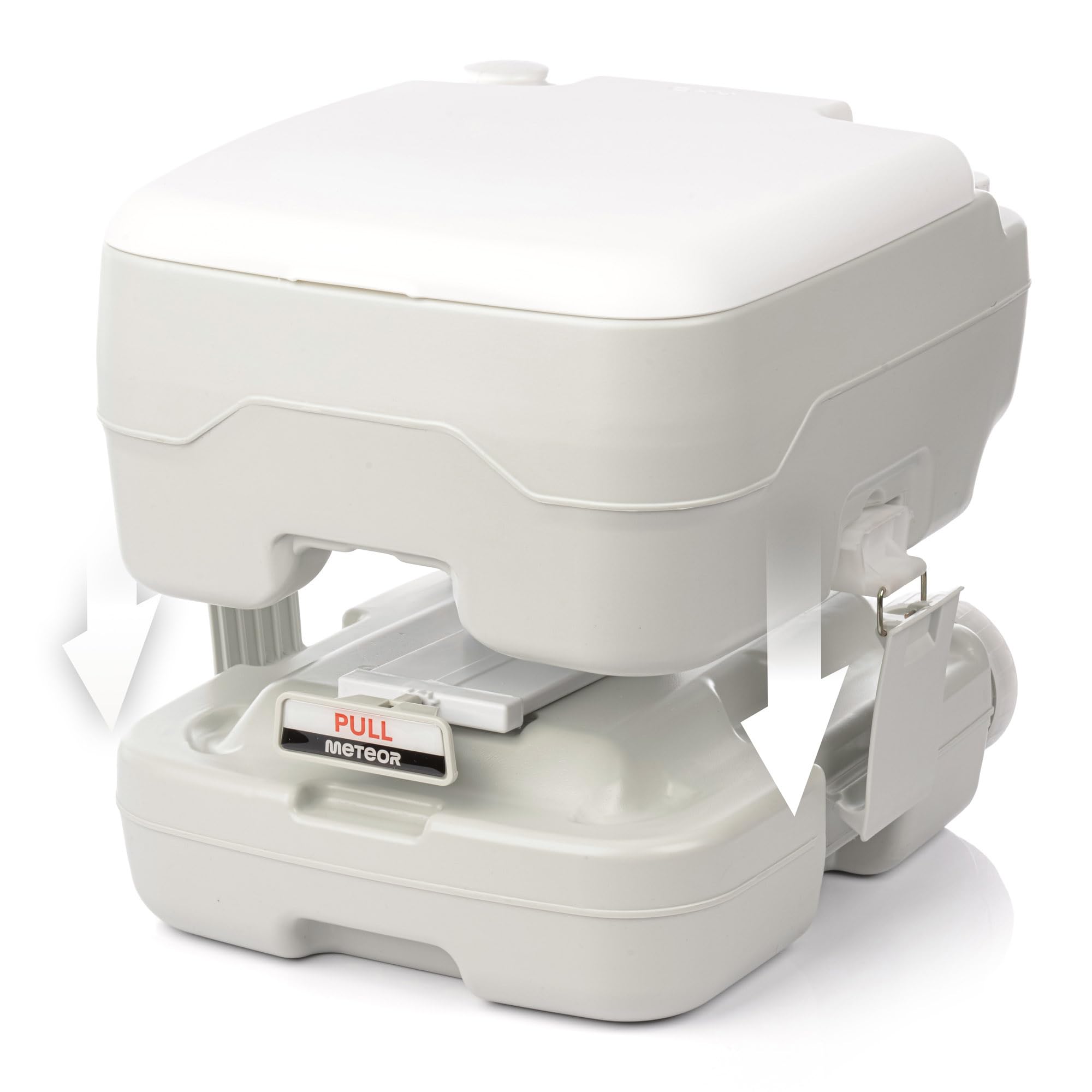 Toilettes de camping portables légères 10/20 L avec réservoir amovible et chasse d'eau toilettes d'urgence sanitaires d'extérieur pour voiture camionnette bateau hauteur de siège naturelle caravane