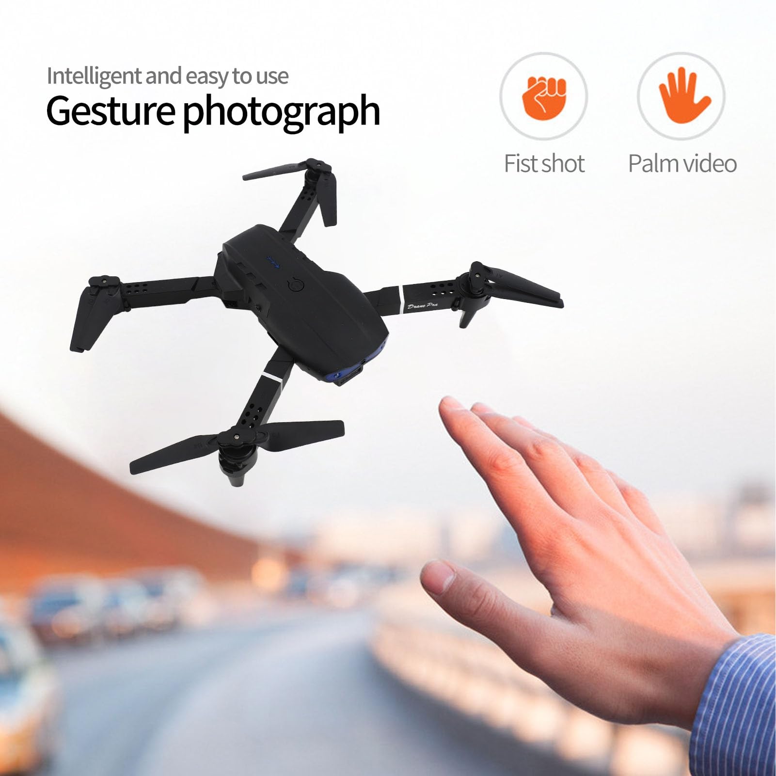 Podwójny Aparat HD 4K 3-stronny Dron z funkcją Unikania Przeszkód Wi-Fi Quadcopter z 50-krotnym Zoomem do Fotografii Lotniczej i Pilotem Zapewniającym Wiele Zabawnych Lotów