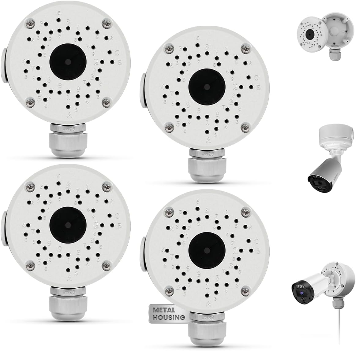 Metal Universal Junction Box for Bullet Cameras IP66 Waterproof CCTV Mount Bracket for IP Security Cameras