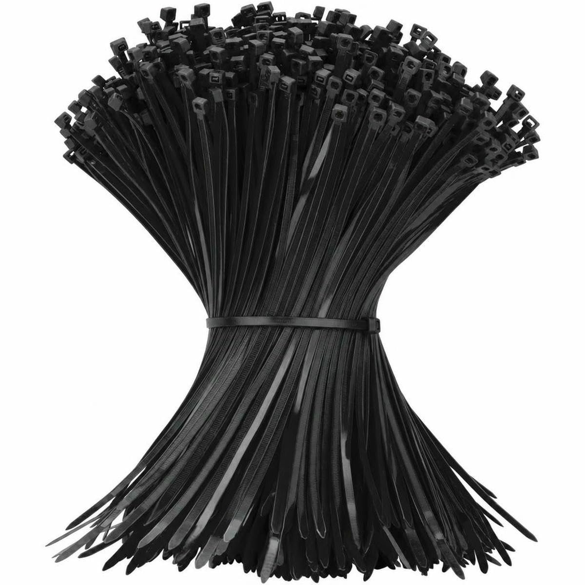 Bsguz Black-2.5X200mm 1-500Pcs Straps Nylon Cable Ties Ties Cable Greenhouse Clamp Self-Locking Fastening Wire Ties-100Pcs