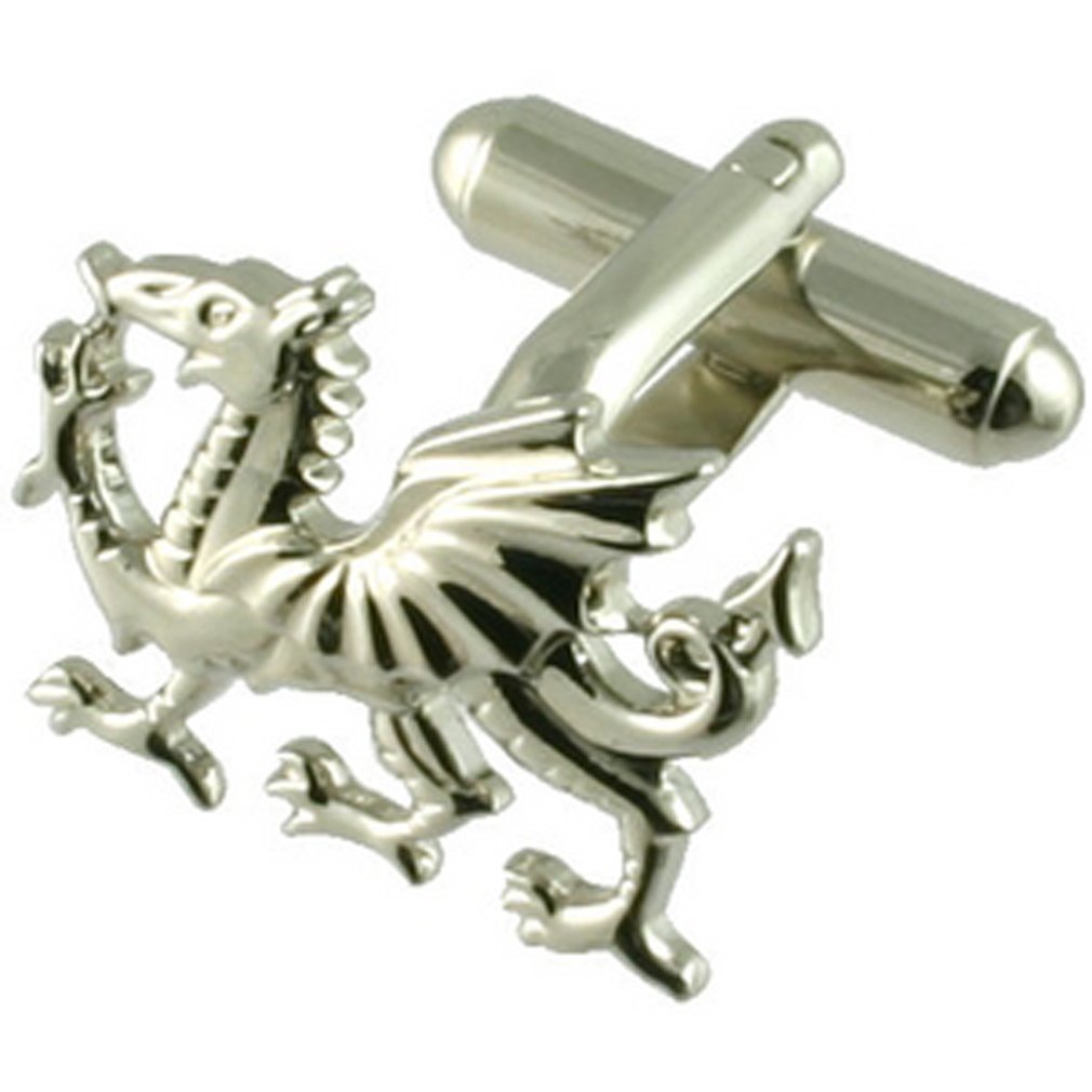 PAIR Welsh Dragon"Y Ddraig" Cufflinks Select Gift Pouch