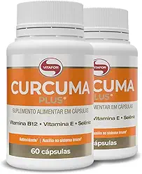 Kit 2 Cúrcuma Plus Vitafor 500mg 60 cápsulas