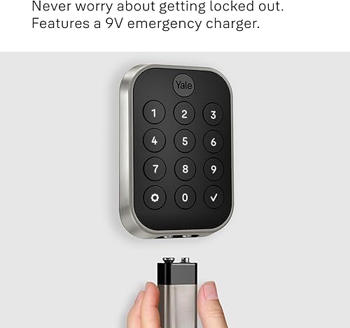 Miniatura 8 de Yale Security Home Assure Lock 2 - Cerradura de puerta de entrada sin llave de gamuza negra con teclado digital táctil y conectividad Bluetooth (sin