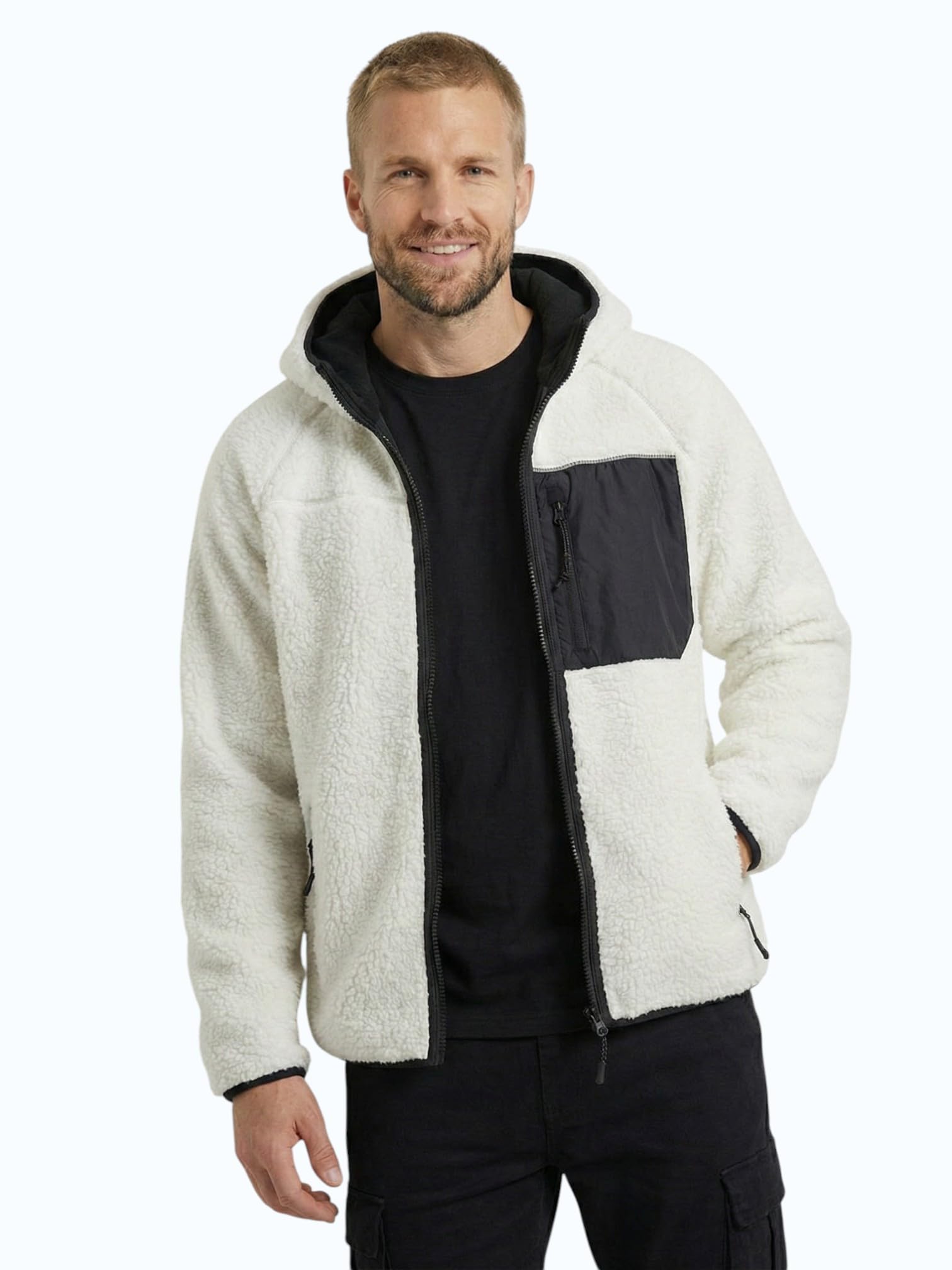 Brandit Teddyfleece Work Jacket 15Y, Farbe: white, Größe: M