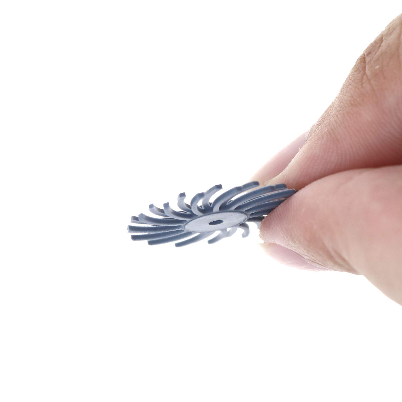 ENET Set de 60pcs Disque Brosses Radiales Poils de Roue à Disques 6 Grilles Kit Abrasive Outil Rotatif pour Polissage de Bijoux