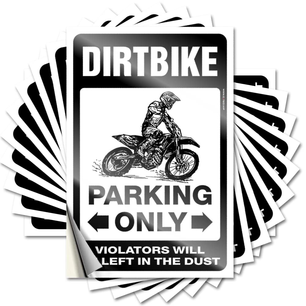 Decal Outdoor Fall Decor | Affirmation Tumbler Dirtbike Parking Only for Western(6X9CM)