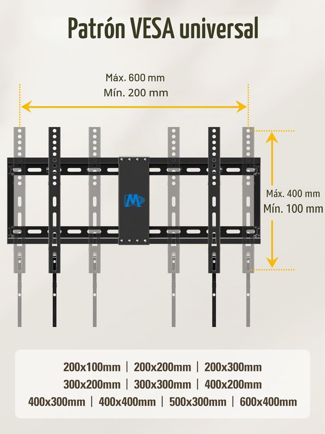 Mounting Dream Soporte de Pared de TV Inclinable Soporte TV para Muchos 37-70 Pulgadas LED, LCD, OLED y Plasma Televisores de hasta VESA 600x400mm y 60 kg, Cable HDMI de 1,5m Incluido, MD2268-LK-02