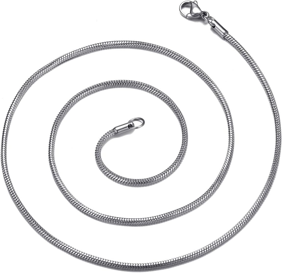 Stainless Steel Pendant Necklace for Men and Women, Unisex Twisted Cube Bar Pendant with Link Chain - Image 6