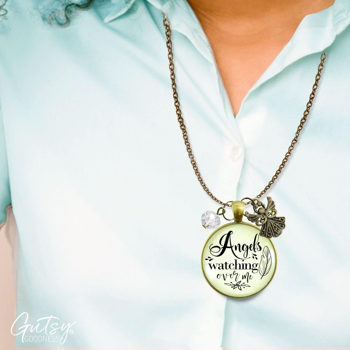 Gutsy Goodness Memorial Necklaces Thoughtful Handmade Message Jewelry Remembrance Gift Sympathy Card Affectionately Boxed