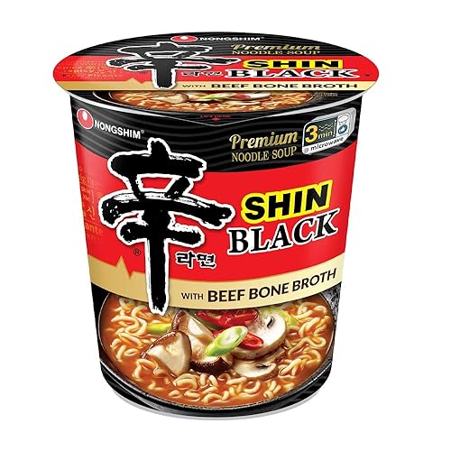 Miniatura 2 de OHMARKET Nongshim Cup - Sopa de fideos instantánea, paquete de 6 sabores, Shin Ramen, Shin Black, Neoguri, Tempura Udon, Soon Veggie, Soon Kimchi