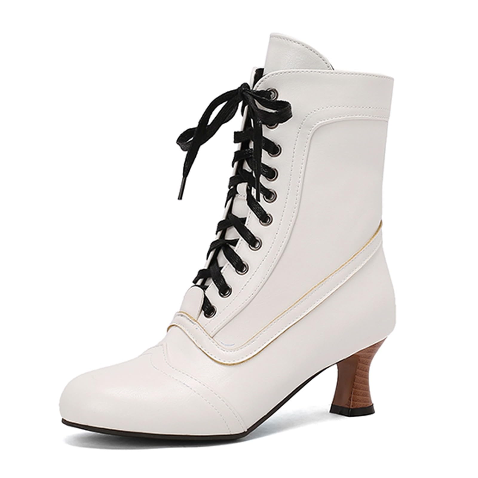 Generisch Bottes Western Pour Femme Avec Bout En Dentelle - Bottes Mi-hautes - En Denim - Couleur Unie - Pour L'hiver - Bottes De Cowboy Chunkyrayan - Bottines Tendance Pour Motard, Bleu 1, 38 EU