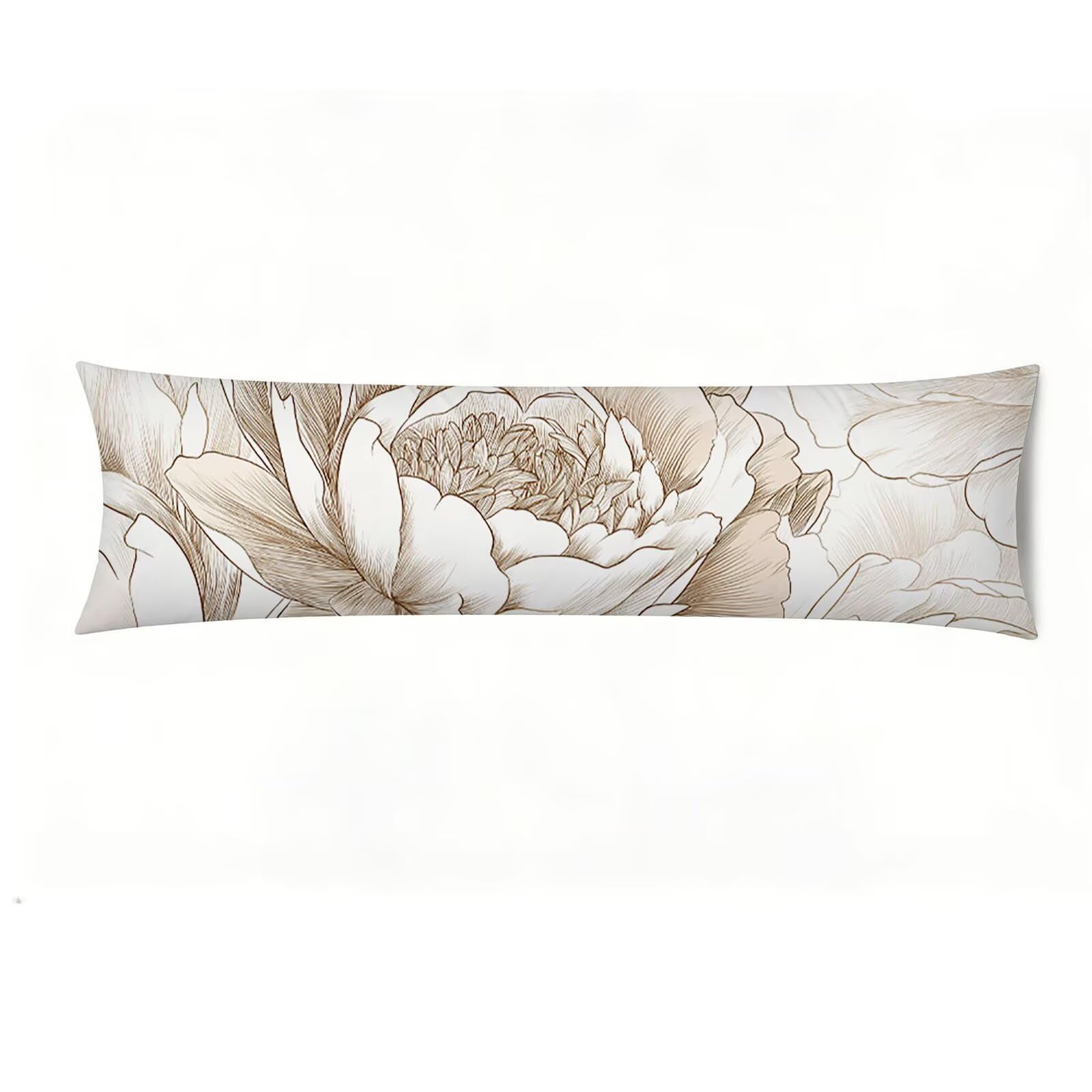 Taie oreiller brun pivoine en velours de luxe pour lit haut de gamme