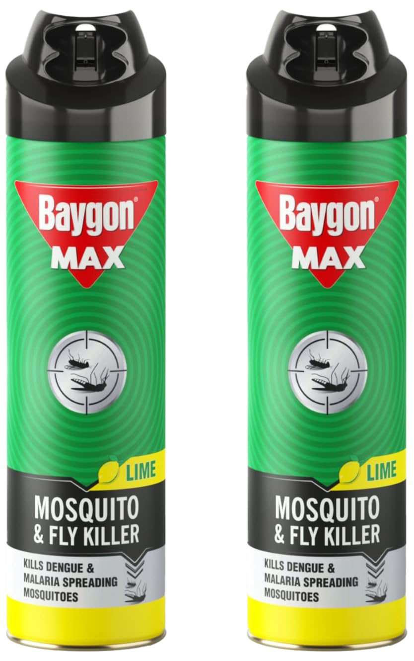 Baygon Max Mosquito and Fly Killer Spray, 400ml | Lime Fragrance | Instant Mosquito Repellent | Kills Dengue & Malaria Spreading Mosquitoes | With Double Nozzle Technology for 30% Wider Coverage (B0CL43D9VY) Amazon Price History, Amazon Price Tracker