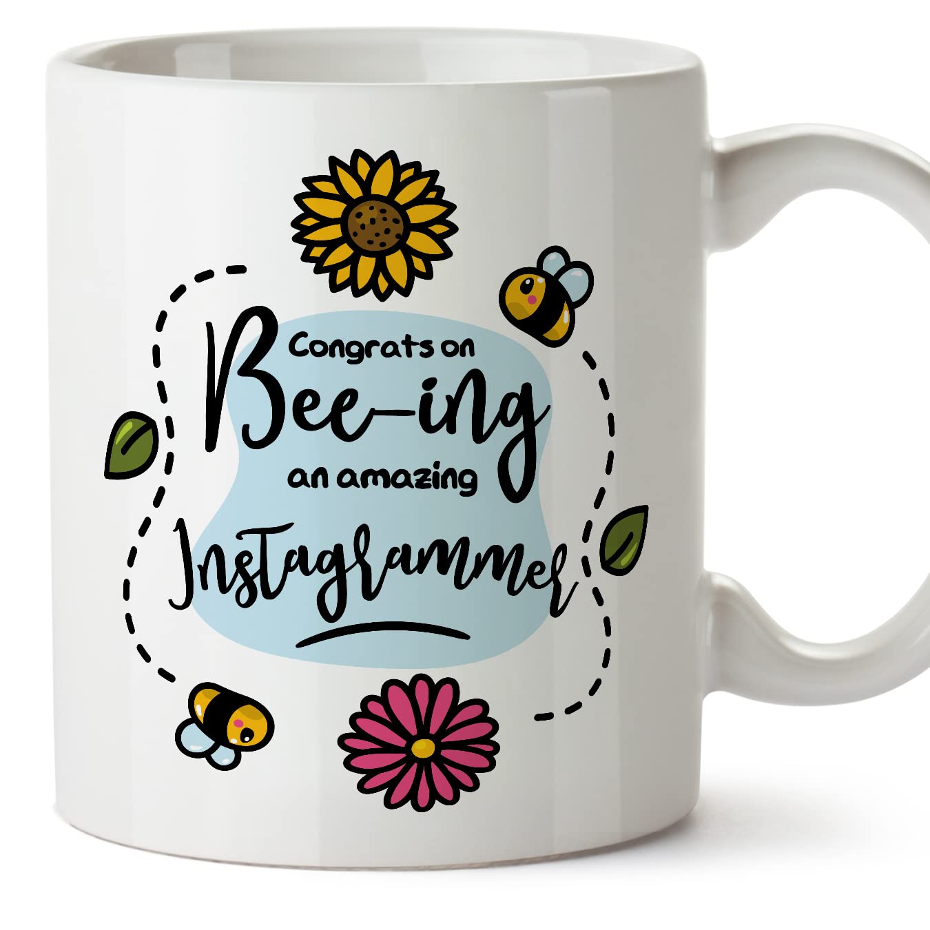 MUGFFINS INSTAGRAMMER Mug - in English - Thanks for Beeing Amazing - Funny Gift for Colleagues - Ceramic 11oz Mug โ image 1