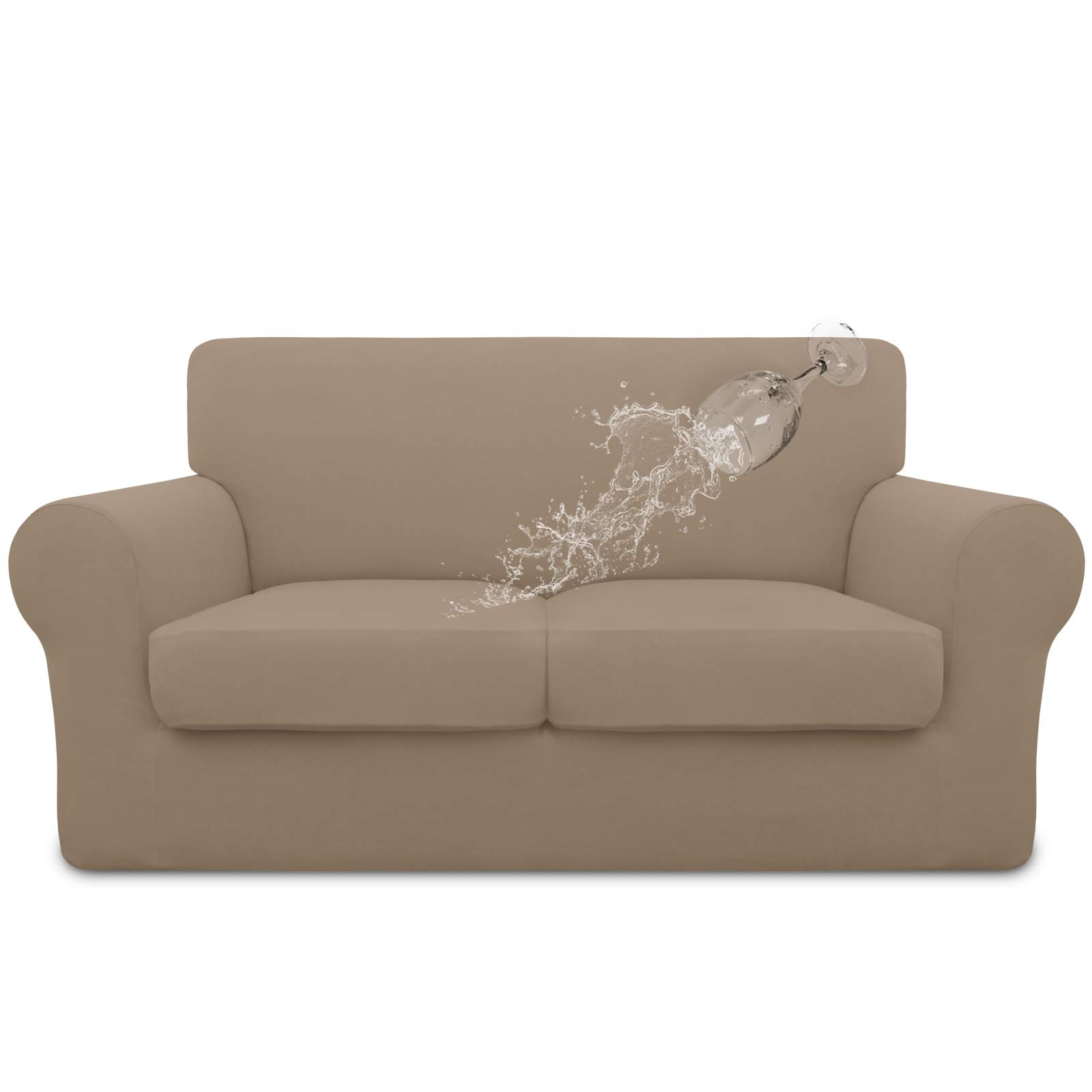 Easy-Going Waterproof 3-Piece Loveseat Cover Couch Covers for Sofa