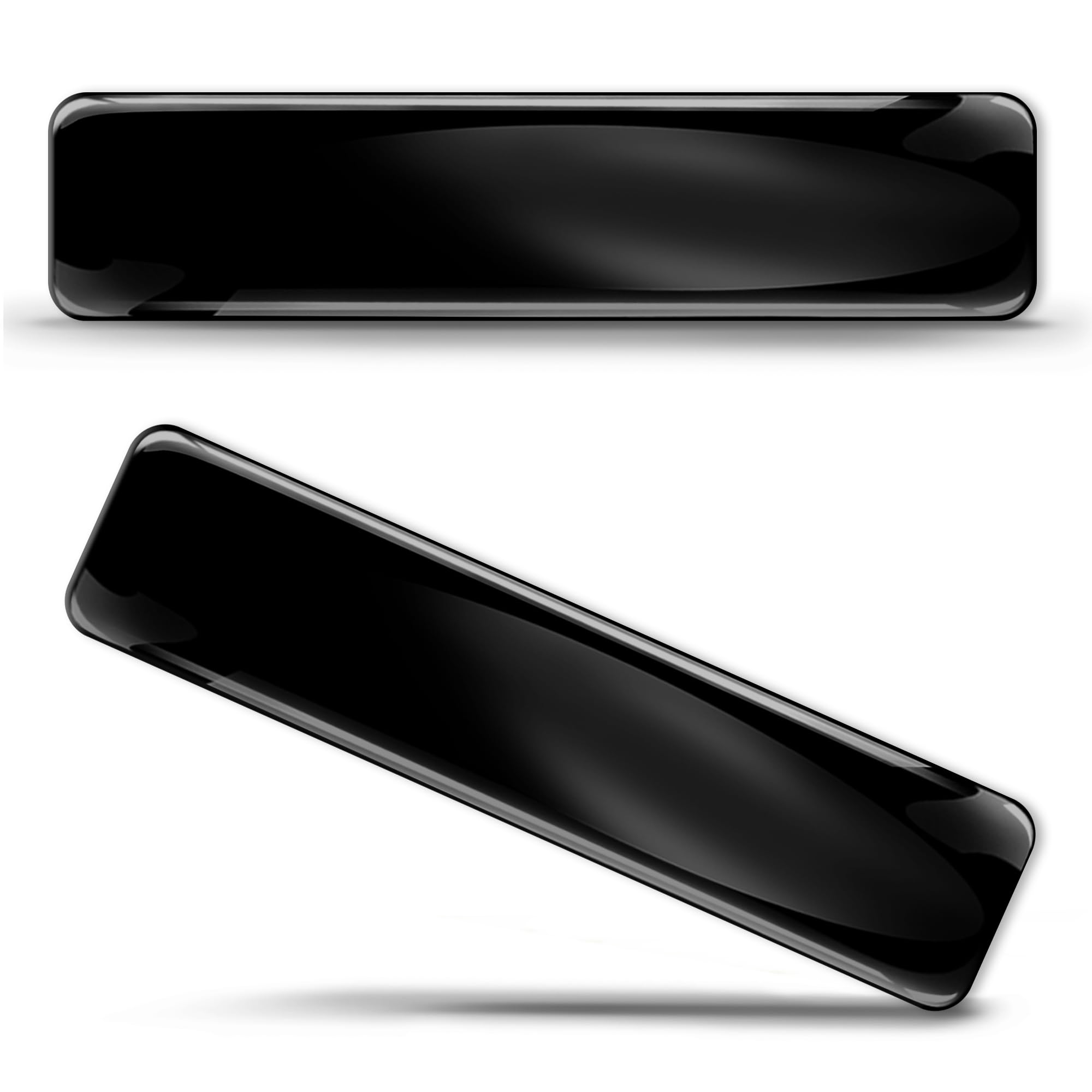 Skinoeu Black 2 X 3D Gel Silicone Stickers Bumper Sticker Decals Badge Emblem Tuning For Car Motorcycle For Helmet Bike Sp 4 B