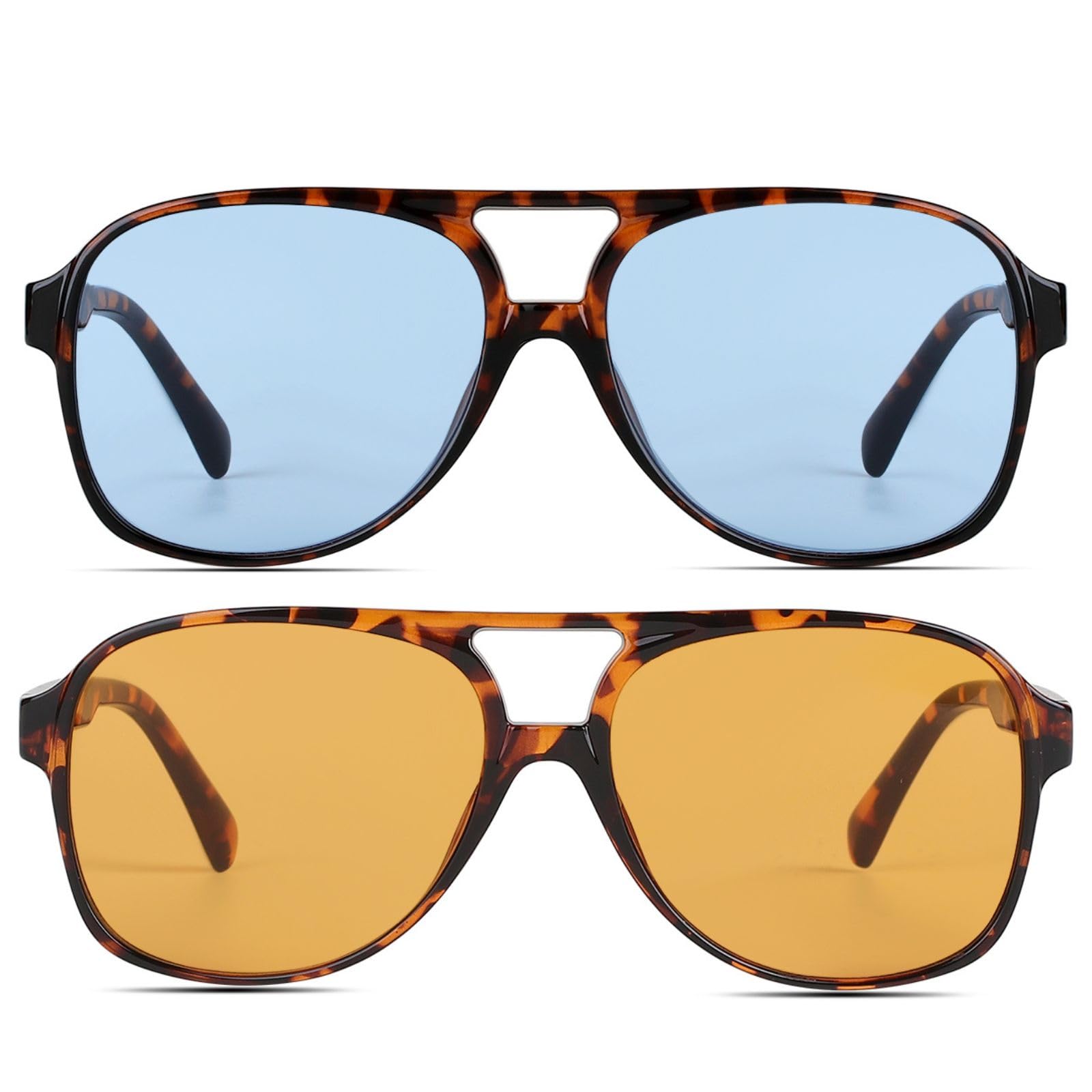 Xpectrum Trendy Retro Sunglasses for Men Women 70s Vintage Aviator Sun Glasses Classic Shades