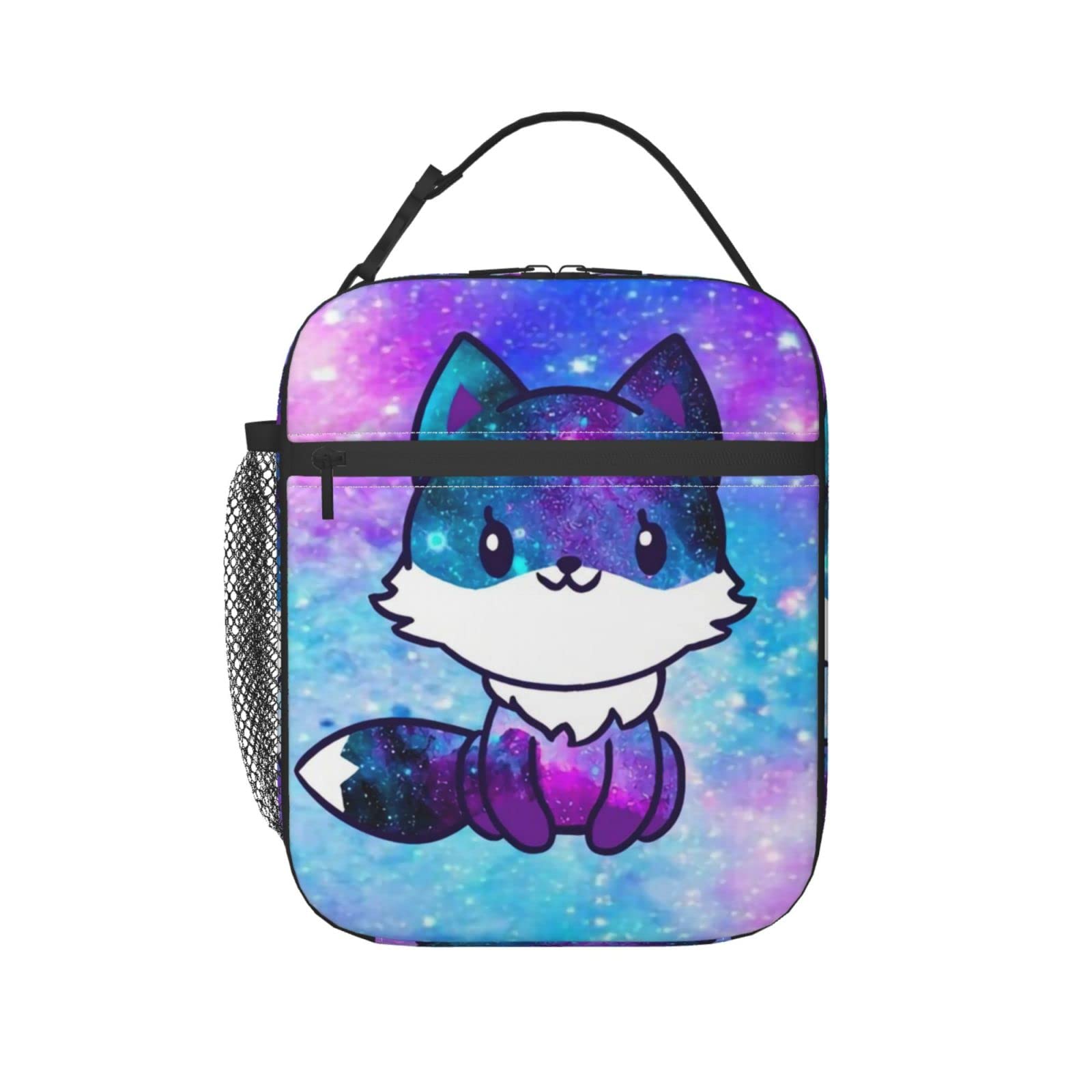 NKHFNBIO Galaxy Fox Insulated Lunch Box Bag Portable Lunch Tote For Women Men And Kids