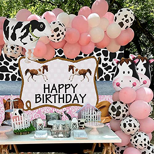 52 PCS Cowgirl Birthday Decorations Cowgirl Birthday Party Supplies Cowgirl Birthday Backdrop Cowgirl Birthday Balloons Cowgirl Party Decoration