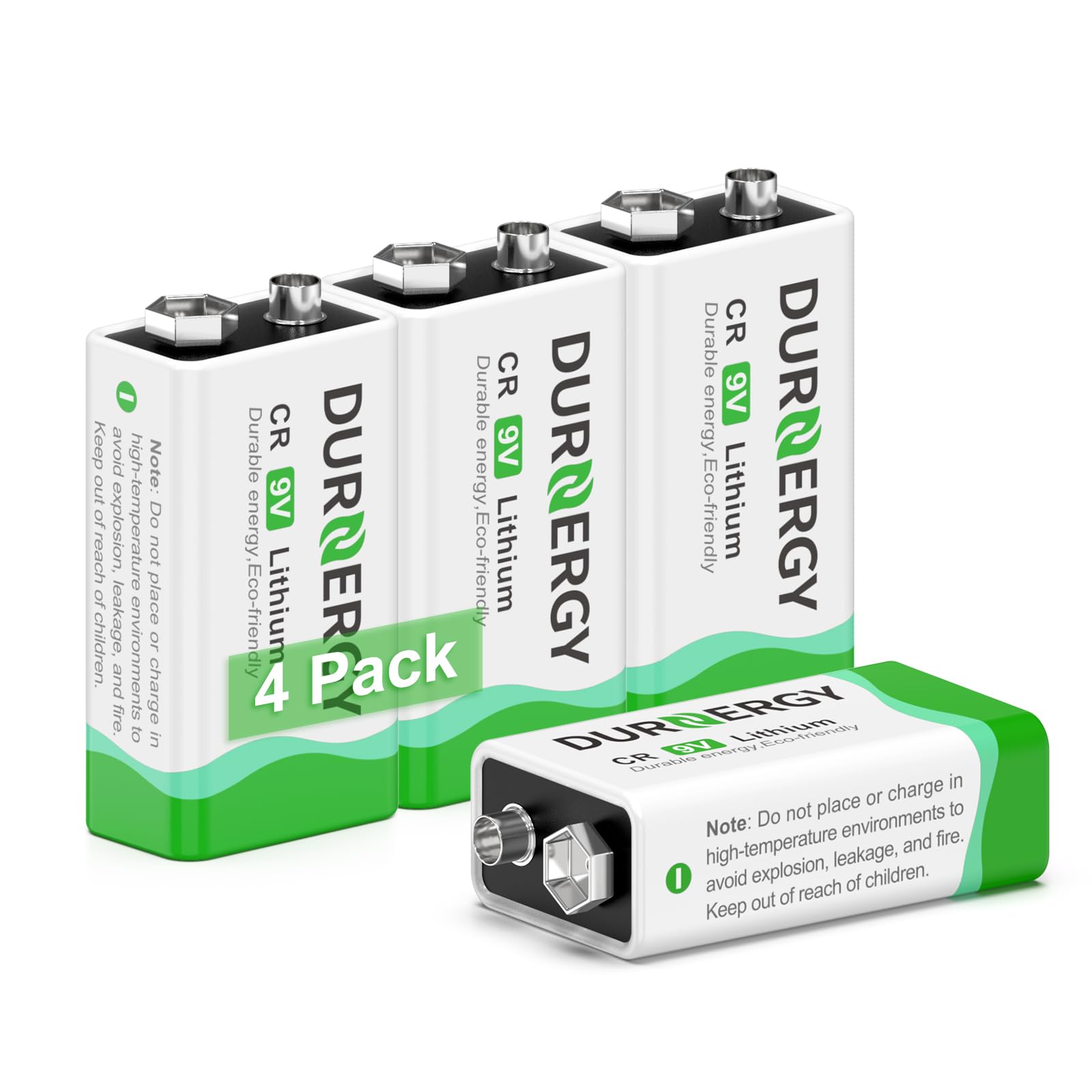 9volt Batteries 4 Pack, 9v Lithium Battery, 9 Volt