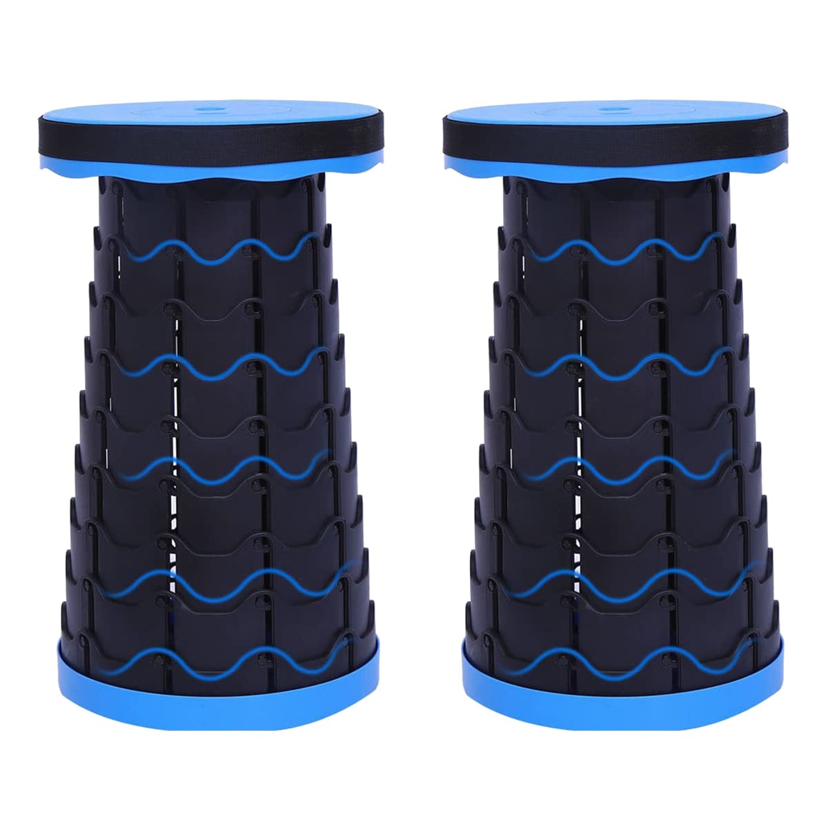 Siege de pêche charge jusqu'à 100 kg pliable ShiShi plastique bleu noir