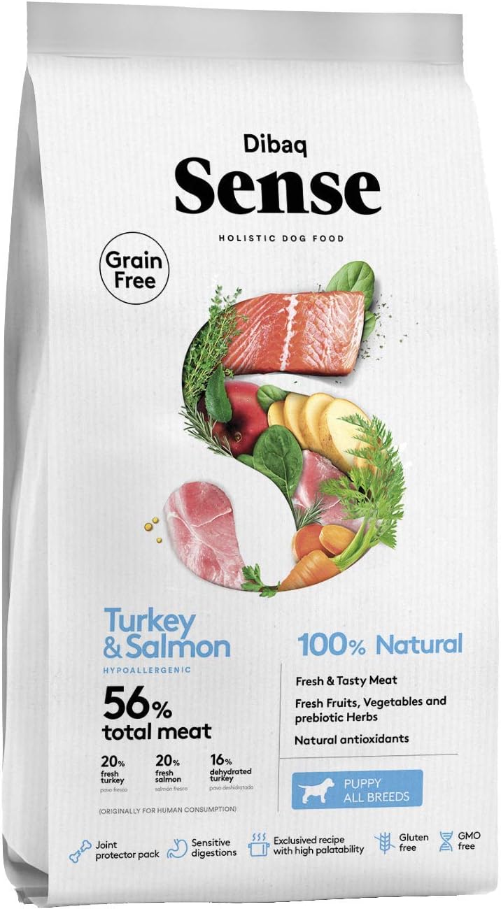 Sense Puppy Turkey & Salmon Grain Free Hypoallergenic All Breeds Dog Gravy Food (2 Kg), 1 Count