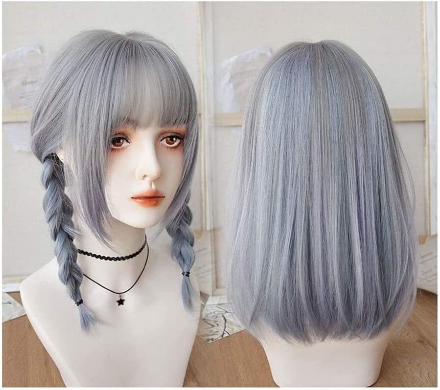 RUVOO Wigs Synthetic Bob Wig Short Bob Wig Natural Looking Straight Ladies Daily Hair Wig for Cosplay Halloween Party Wig RUVOO Wigs Synthetic Bob Wig Short Bob Wig Natural Looking Straight Ladies Daily Hair Wig for Cosplay Halloween Party Wig