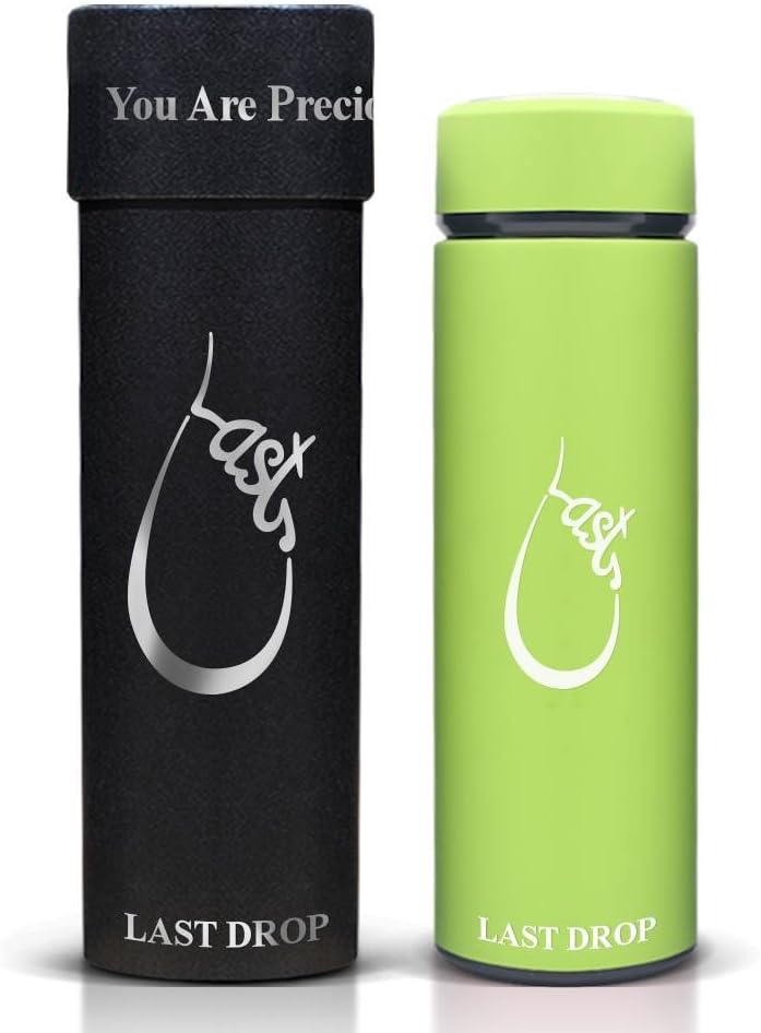 Last Drop Stylish Water Bottle---the best vacuum insulated water bottle coffee mug made from stainless steel16oz double wall matte color leak-resistant keep cold for 24hrs and hot for 12hrs