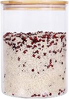 Vista 8 de Recipientes de almacenamiento de arroz de vidrio, tarros de comida de cocina de 60 onzas líquidas con tapa hermética, recipiente transparente