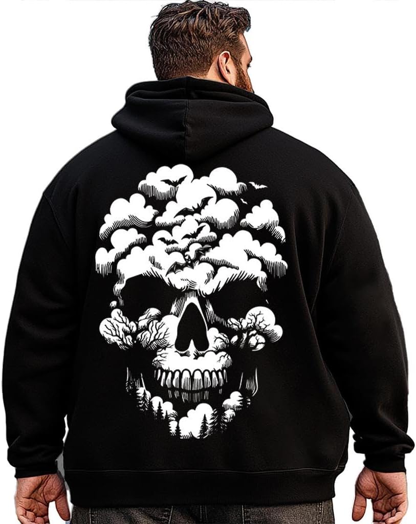Big and Tall Men Hoodie Plus Size Hooded Sweatshirt for Men, Oversized Fleece Hoodie H2 5KPC G11P
