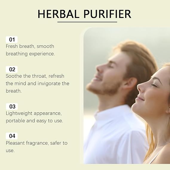 Herbal Diffuser Pen, 4PCS Dual-Action Herbal Purifier Pens for Sleep Support, Portable Aromatherapy, Resting Relaxation and Oral Air Freshening, Natural Energy Boost and Quitting Bad Habit