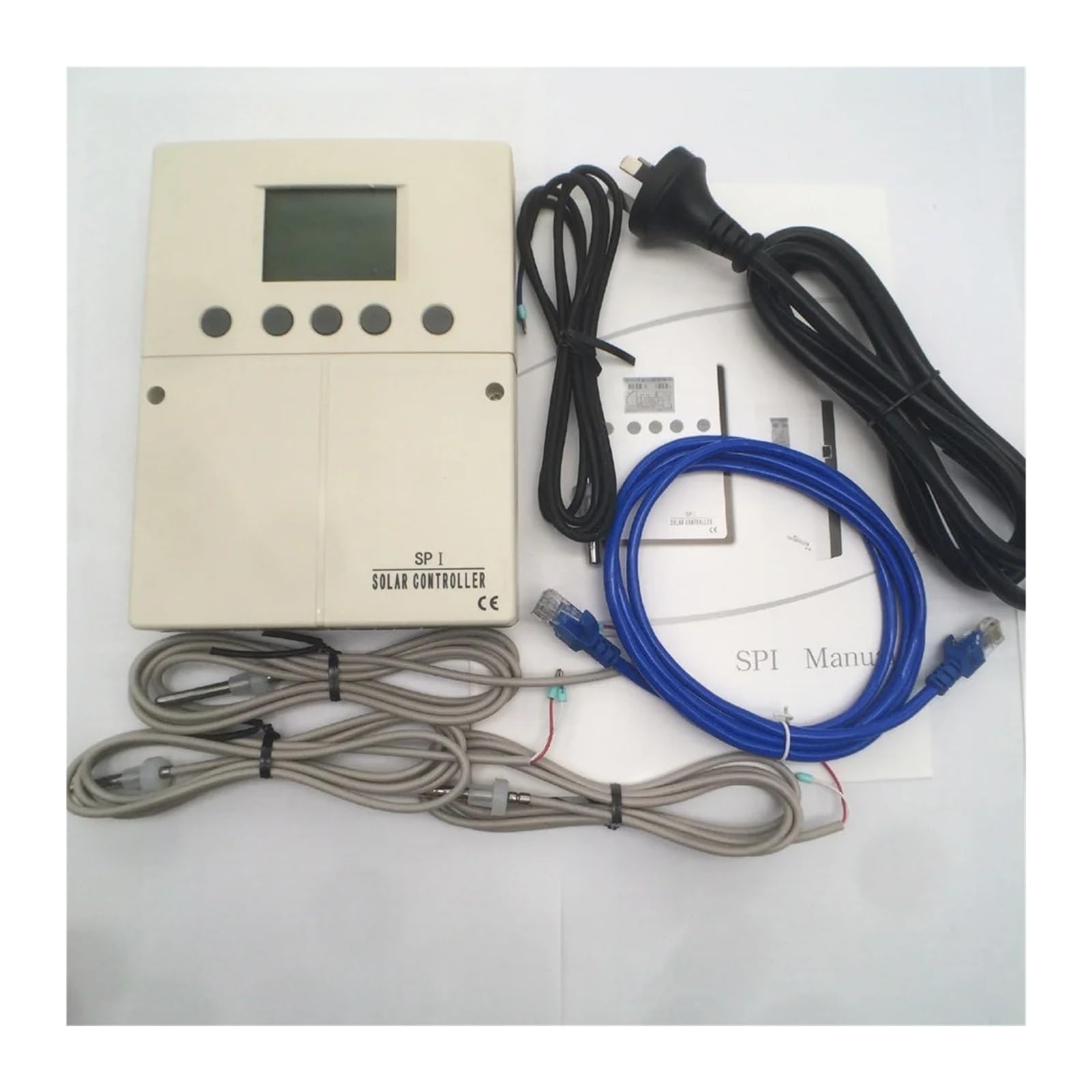Dispositivo De Control De Calefacción Del Colector Solar SPI 6 Modos De Funcionamiento Regulador De Temperatura Solar Inteligente Del Tanque De Agua(100-120V)