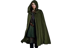 Medieval Hobbit Costume for Men and Women: Hooded Cloak for Halloween or Easter Festivities