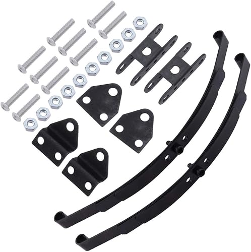 Miniatura 9 de HobbyPark Kit de barra de acero con suspensión de resorte de hoja rígida para 1/10 RC Rock Crawler RC4WD D90 Piezas (2 Kits)