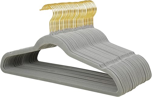 ManGotree Perchas de terciopelo para abrigos, perchas antideslizantes de fieltro para trajes, colgador de ropa ultradelgado que ahorra espacio con