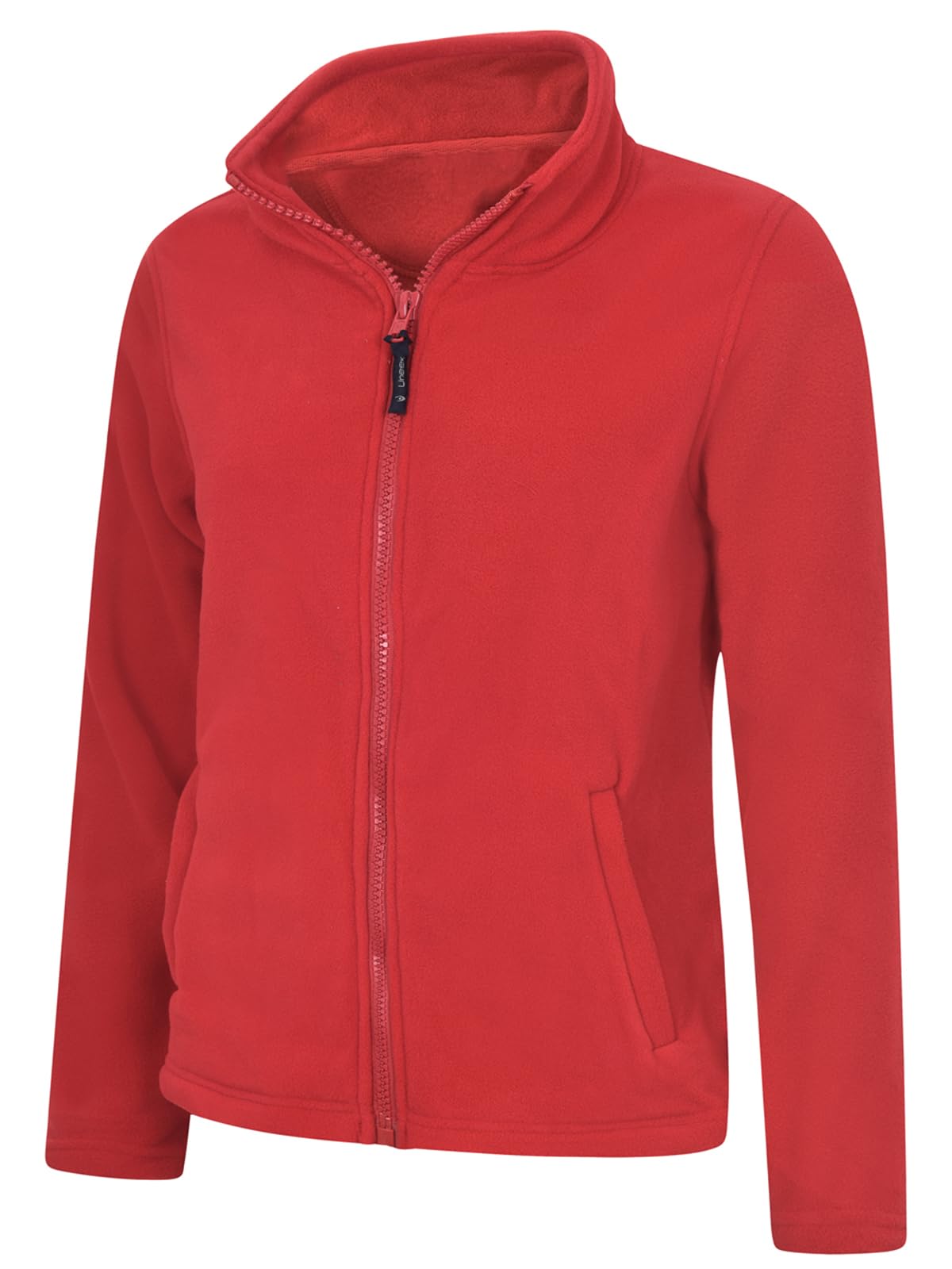 COOZO Ladies Classic and Stylish Full Zip Fleece Jacket - Red - M