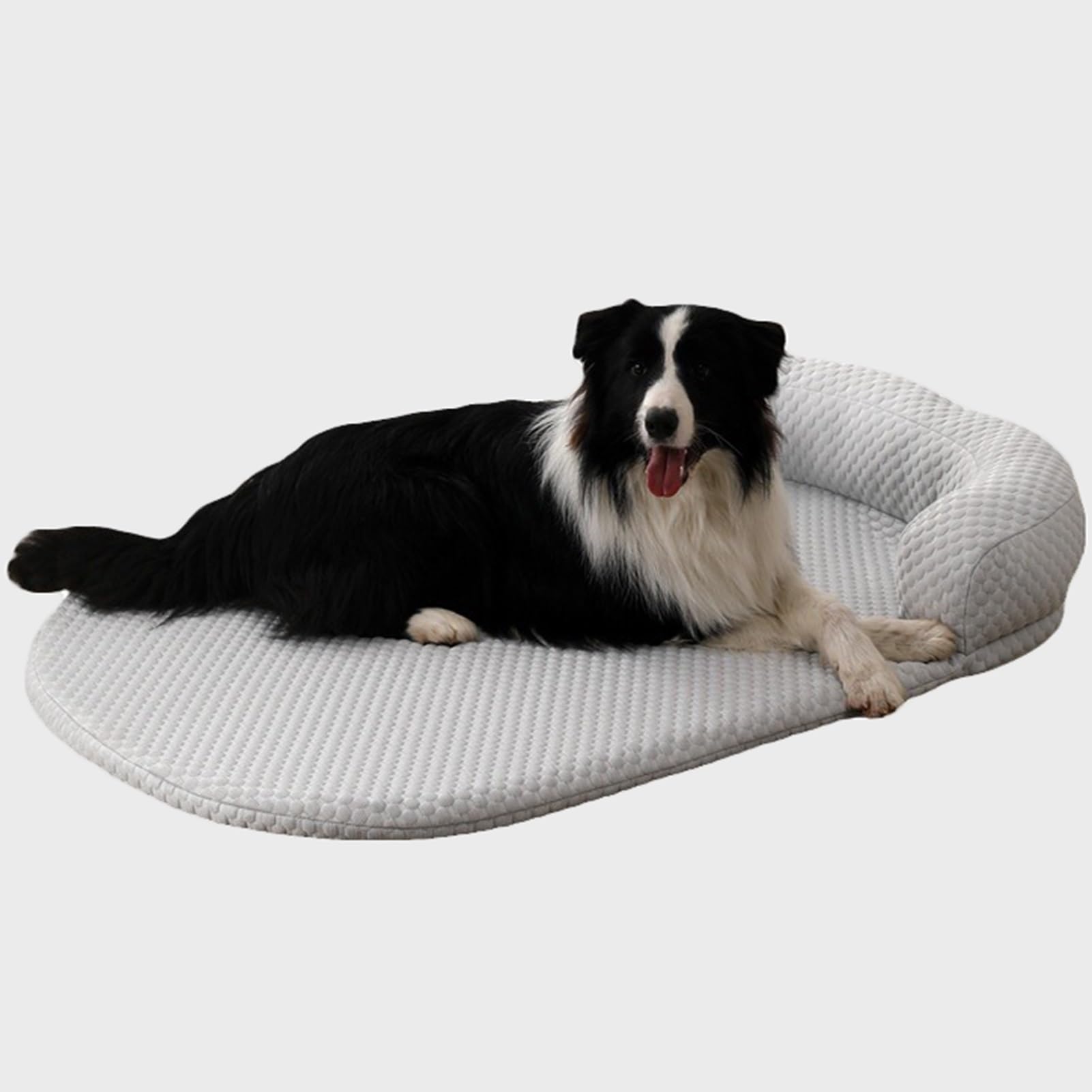 Alfombrilla de refrigeración para perros y gatos, lavable, almohadilla de seda de hielo, antideslizante, cómoda, manta de refrigeración para mascotas de verano (gris, 150 x 100 cm)